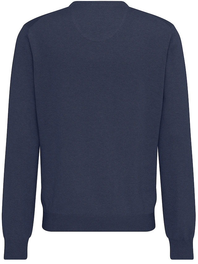 FYNCH-HATTON Strickpullover »FYNCH-HATTON Pullover mit V-Kragen« aus Baumwolle, mit V-Ausschnitt, bequeme Passform