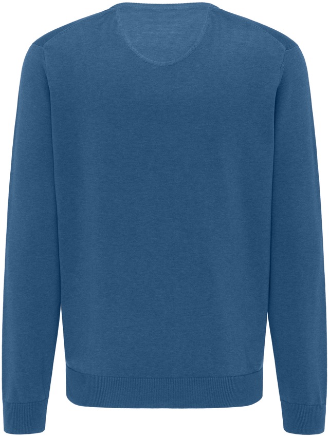 FYNCH-HATTON Strickpullover »FYNCH-HATTON Pullover mit V-Kragen« aus Baumwolle, mit V-Ausschnitt, bequeme Passform