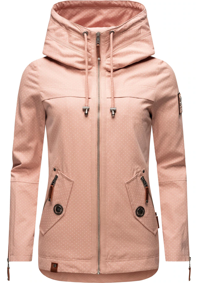 Navahoo Outdoorjacke »Wekoo« mit Kapuze moderner Damen Übergangsparka aus Baumwolle mit Kapuze