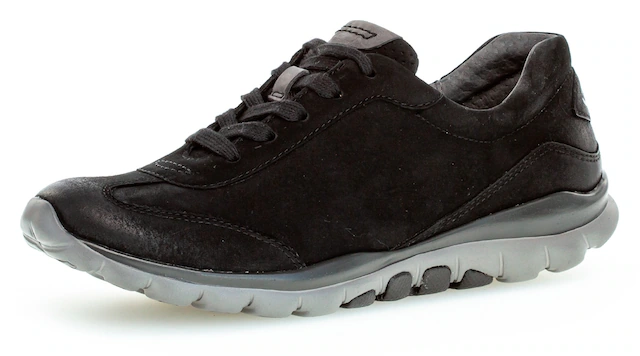 Gabor Keilsneaker mit Logoschriftzug an der Ferse, Freizeitschuh, Halbschuh, Schnürschuh