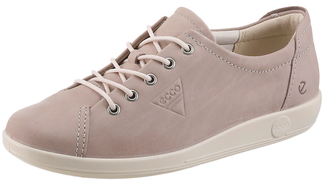 Ecco Schnürschuh »Ecco Soft 2.0« , Freizeitschuh, Halbschuh, Schnürschuh mit dezenter Logo Prägung