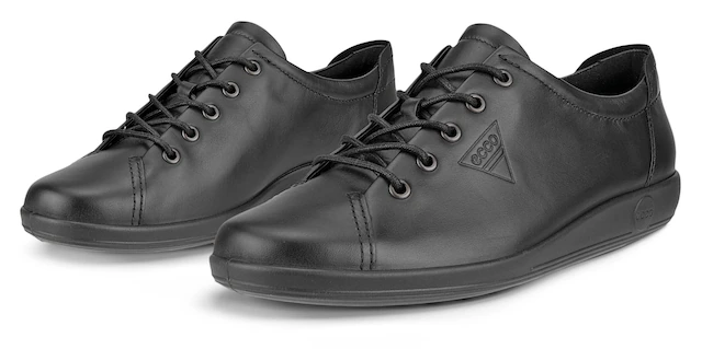Ecco Schnürschuh »Ecco Soft 2.0« , Freizeitschuh, Halbschuh, Schnürschuh mit dezenter Logo Prägung