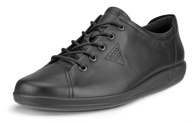 Ecco Schnürschuh »Ecco Soft 2.0« , Freizeitschuh, Halbschuh, Schnürschuh mit dezenter Logo Prägung