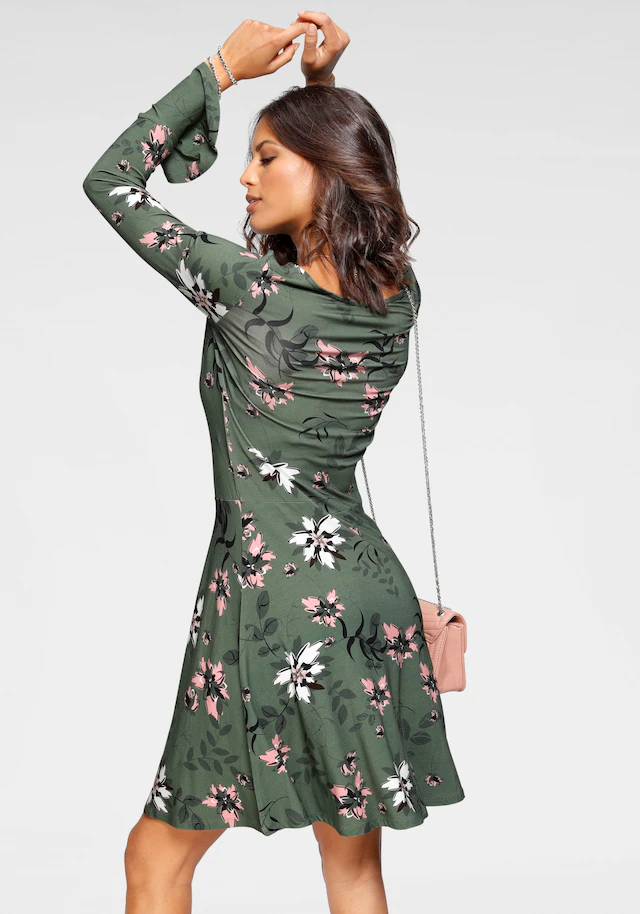 Laura Scott Jerseykleid festliche Anlässe, langes Kleid, elegant, aus Viskosemischung