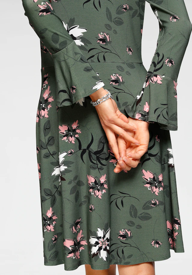 Laura Scott Jerseykleid festliche Anlässe, langes Kleid, elegant, aus Viskosemischung