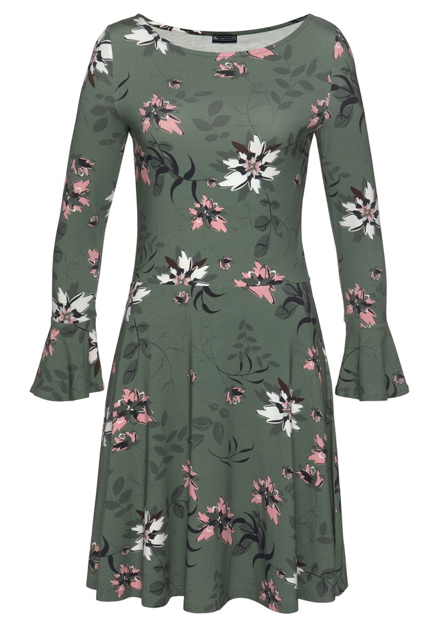Laura Scott Jerseykleid festliche Anlässe, langes Kleid, elegant, aus Viskosemischung