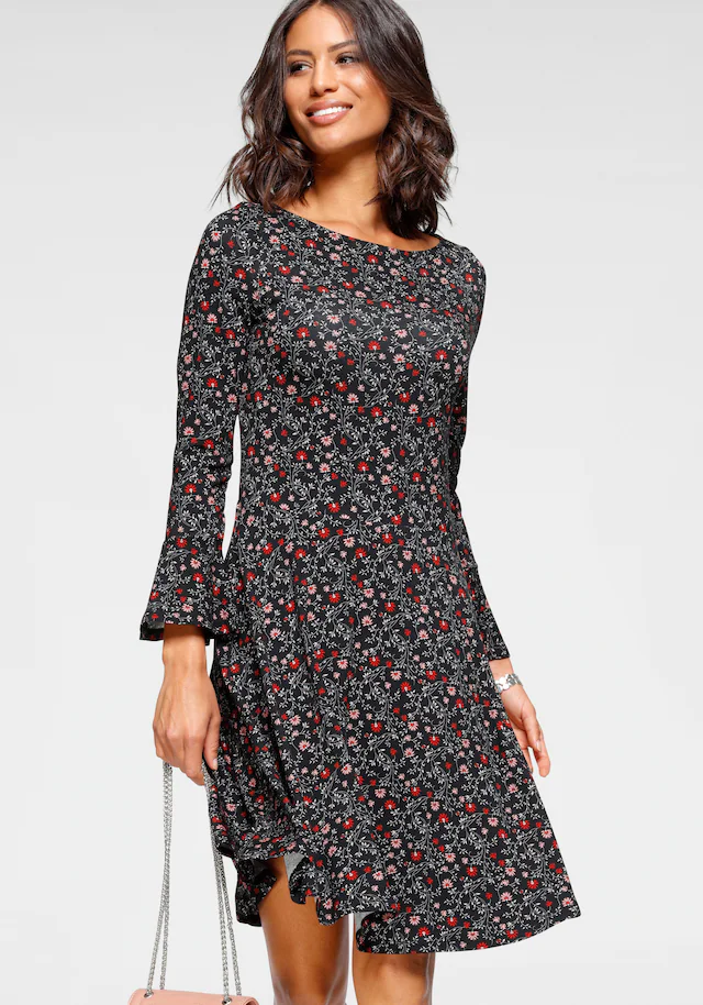 Laura Scott Jerseykleid festliche Anlässe, langes Kleid, elegant, aus Viskosemischung