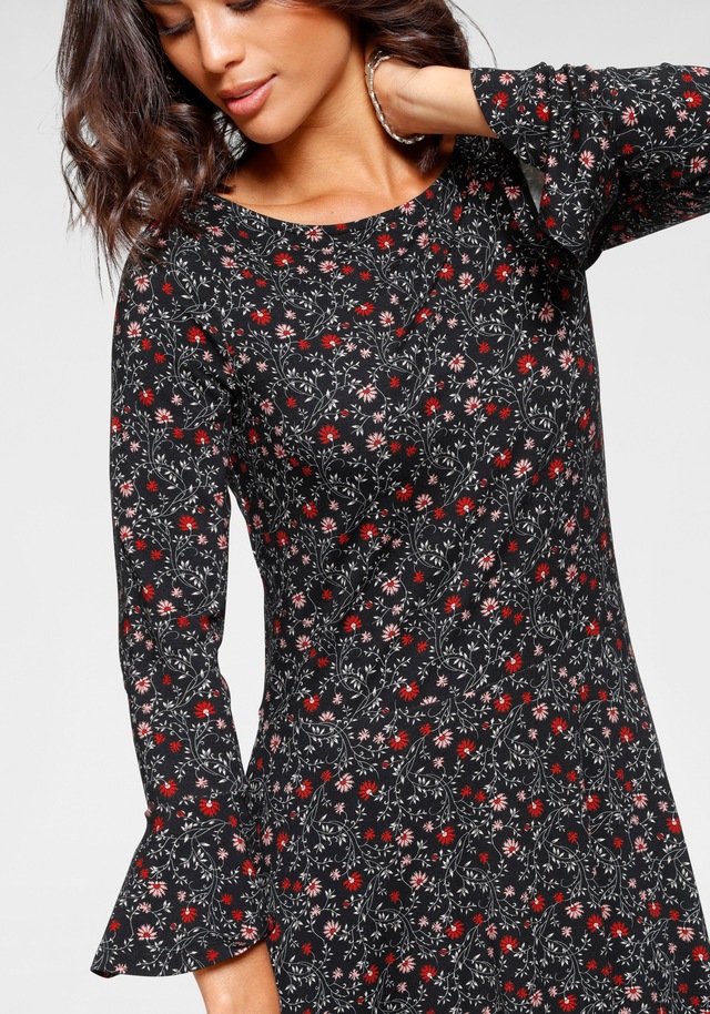 Laura Scott Jerseykleid festliche Anlässe, langes Kleid, elegant, aus Viskosemischung