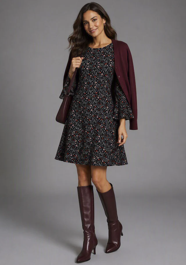 Laura Scott Jerseykleid festliche Anlässe, langes Kleid, elegant, aus Viskosemischung