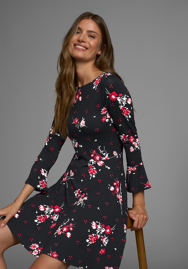 Laura Scott Jerseykleid festliche Anlässe, langes Kleid, elegant, aus Viskosemischung