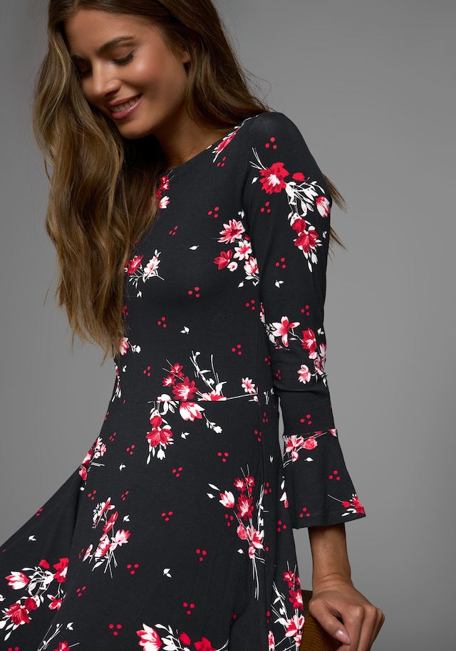 Laura Scott Jerseykleid festliche Anlässe, langes Kleid, elegant, aus Viskosemischung