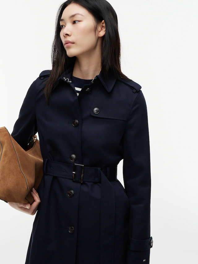 Tommy Hilfiger Langjacke »HERITAGE SINGLE BREASTED TRENCH« mit den typischen Trenchcoat-Details