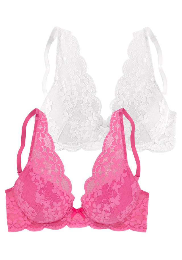 petite fleur by Lascana Push-up-BH Packung, in High Apex Schnittform, Dessous