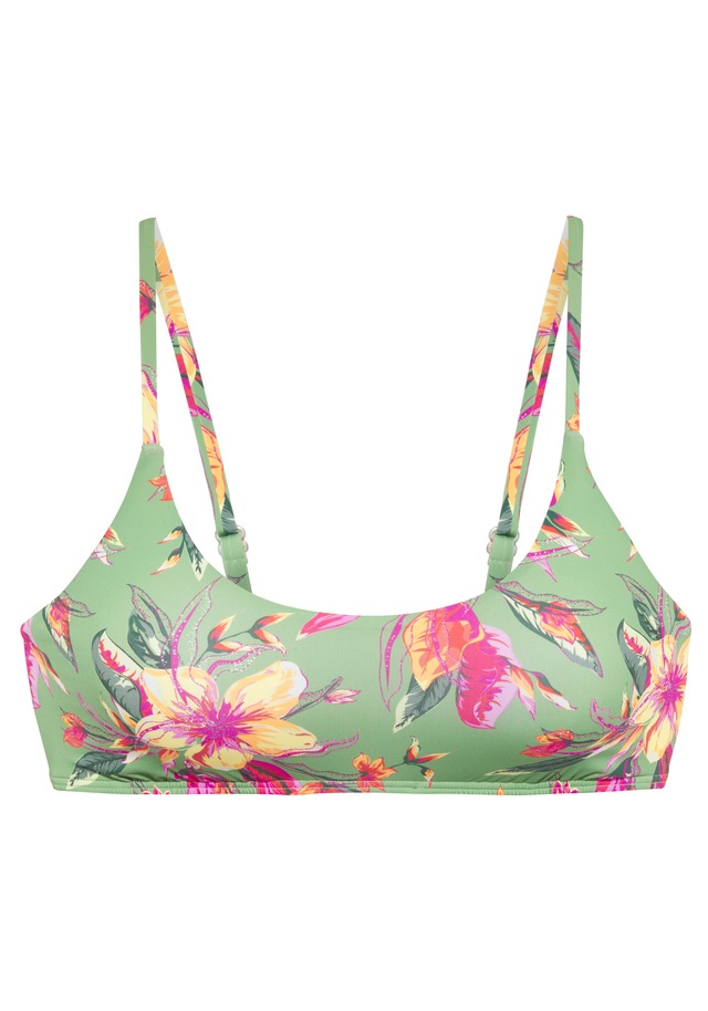 LASCANA Bustier-Bikini-Top »Malia« mit tropischem Print