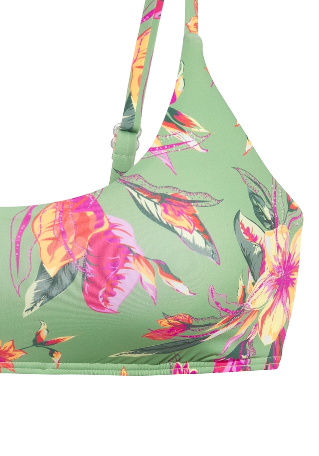 LASCANA Bustier-Bikini-Top »Malia« mit tropischem Print