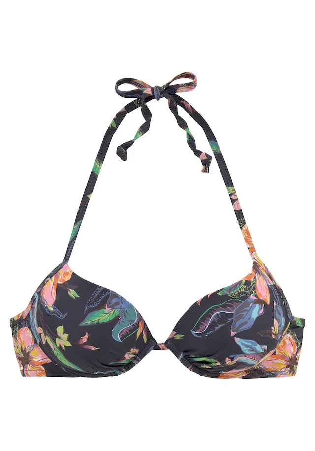 LASCANA Push-Up-Bikini-Top »Malia« mit tropischem Print