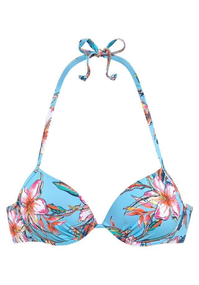 LASCANA Push-Up-Bikini-Top »Malia« mit tropischem Print