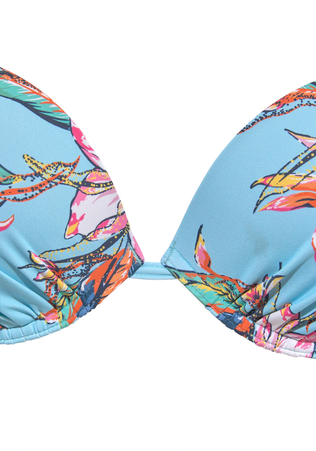 LASCANA Push-Up-Bikini-Top »Malia« mit tropischem Print