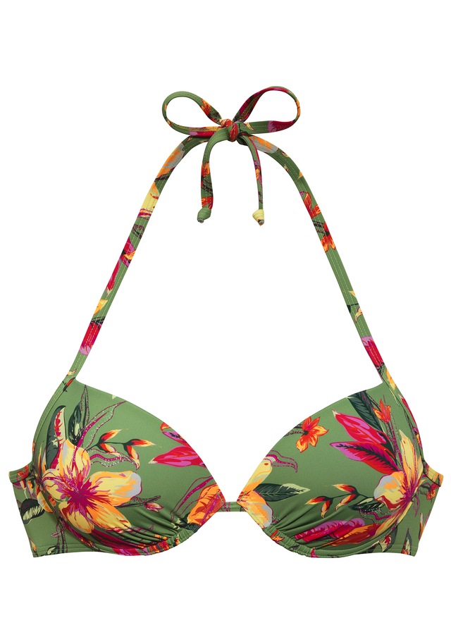 LASCANA Push-Up-Bikini-Top »Malia« mit tropischem Print