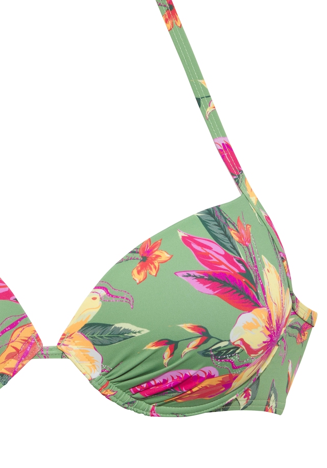 LASCANA Push-Up-Bikini-Top »Malia« mit tropischem Print