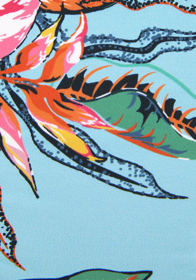 LASCANA Bikini-Hose »Malia« mit Umschlagbund mit tropischem Print