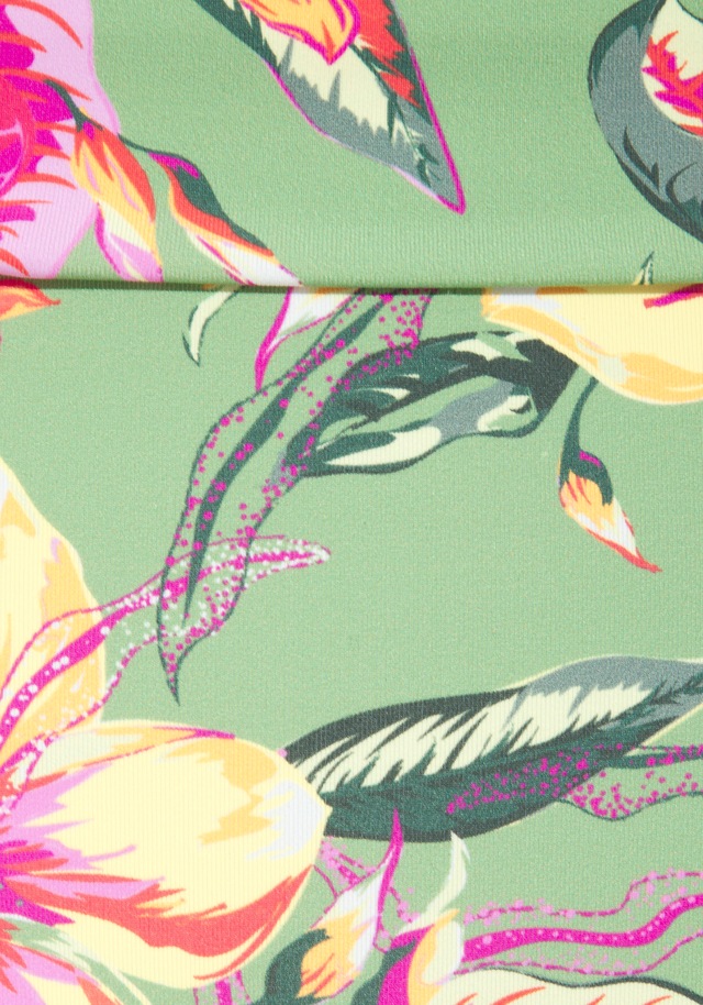 LASCANA Bikini-Hose »Malia« mit Umschlagbund mit tropischem Print