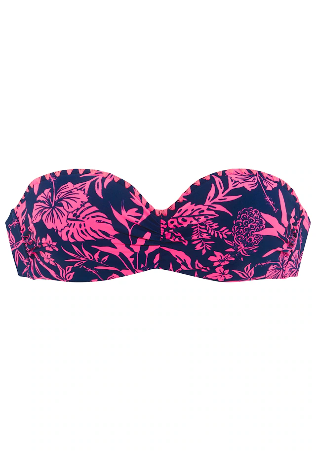 Venice Beach Bügel-Bandeau-Bikini »Kensi« mit kontrasfarbener Häkelkante