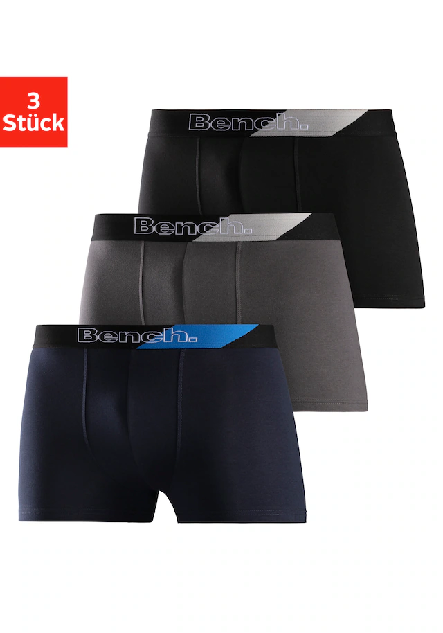 Bench. Boxer »Boxershorts für Herren« Packung, 3 Stk. Unterhosen mit modischem Streifen im Webbund