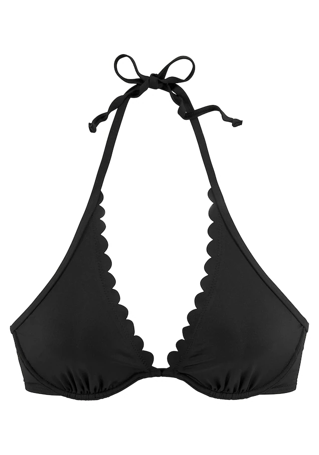 LASCANA Bügel-Bikini-Top »Scallop« mit gelaserter Wellenkannte