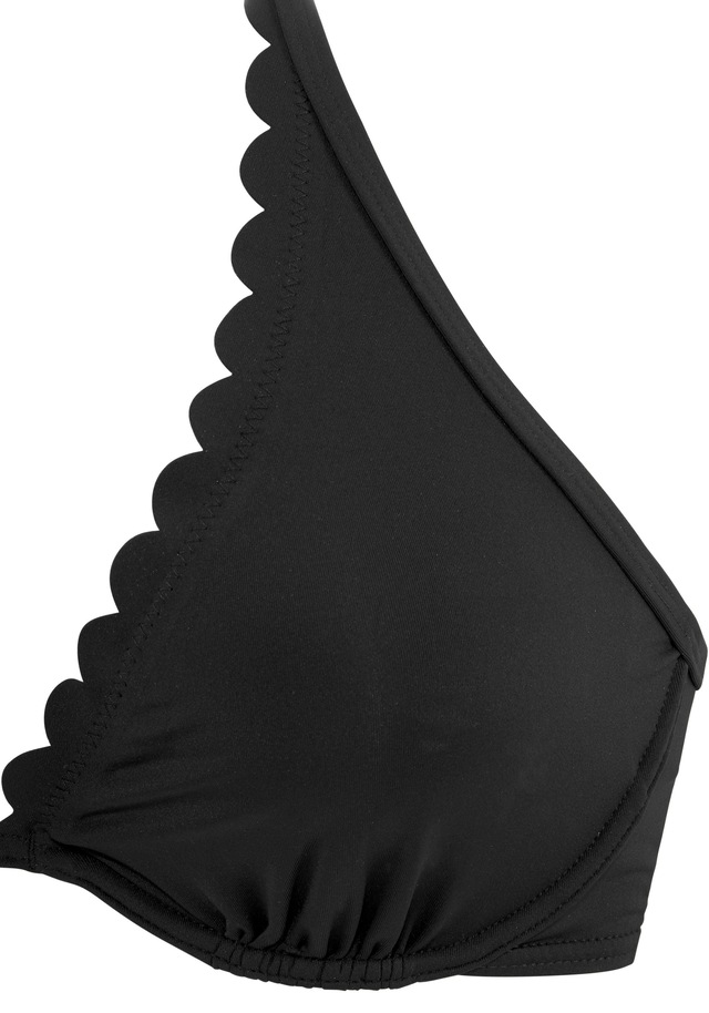 LASCANA Bügel-Bikini-Top »Scallop« mit gelaserter Wellenkannte
