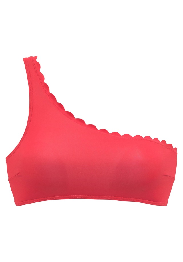 LASCANA Bustier-Bikini-Top »Scallop« in One-Shoulder-Form