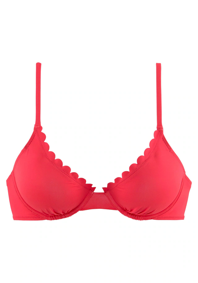 LASCANA Bügel-Bikini-Top »Scallop« mit Wattierung