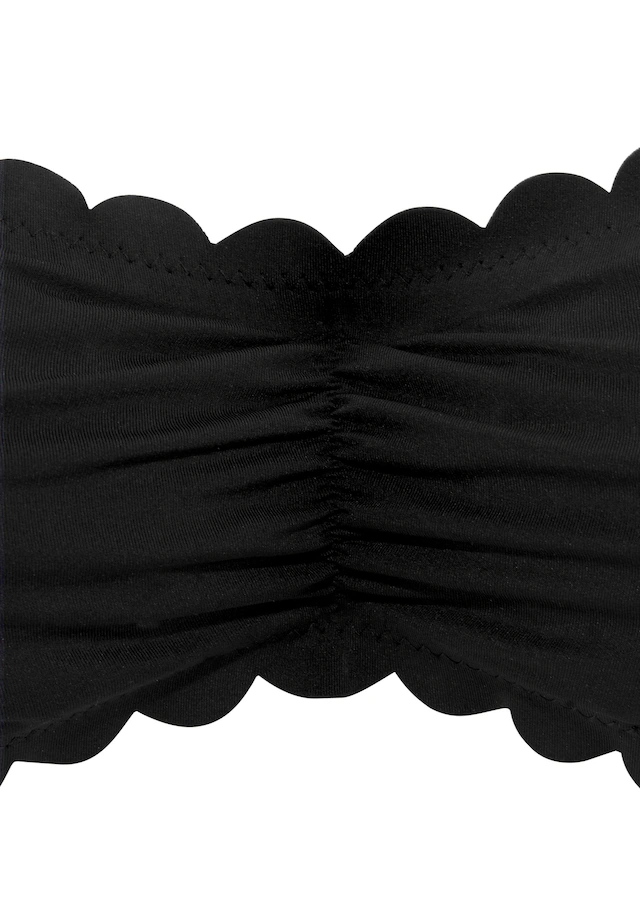 LASCANA Bandeau-Bikini-Top »Scallop« mit gelaserter Wellenkante