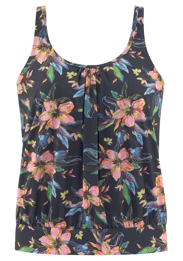 LASCANA Tankini-Top »Malia« mit lockerem Schnit und tropischem Print
