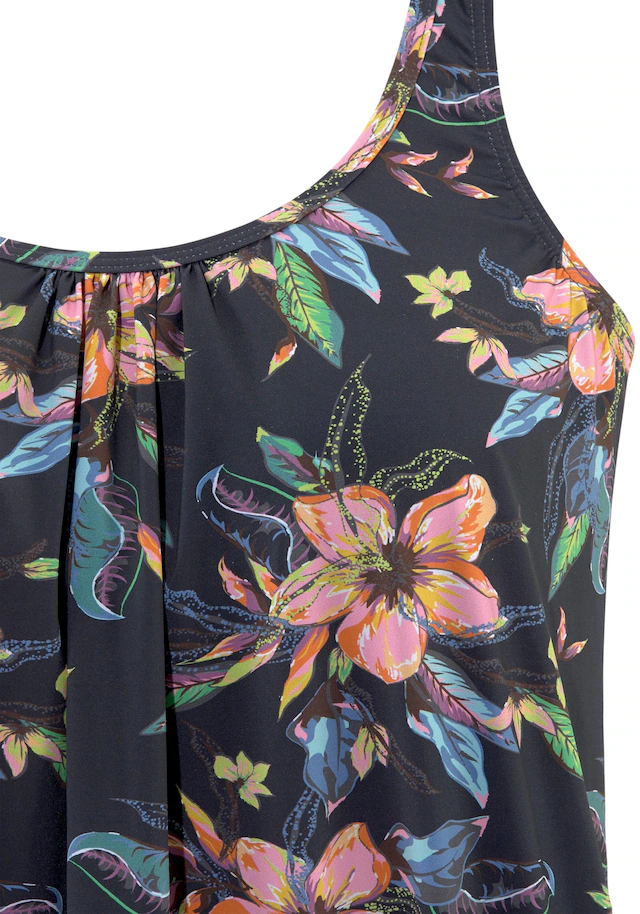 LASCANA Tankini-Top »Malia« mit lockerem Schnit und tropischem Print