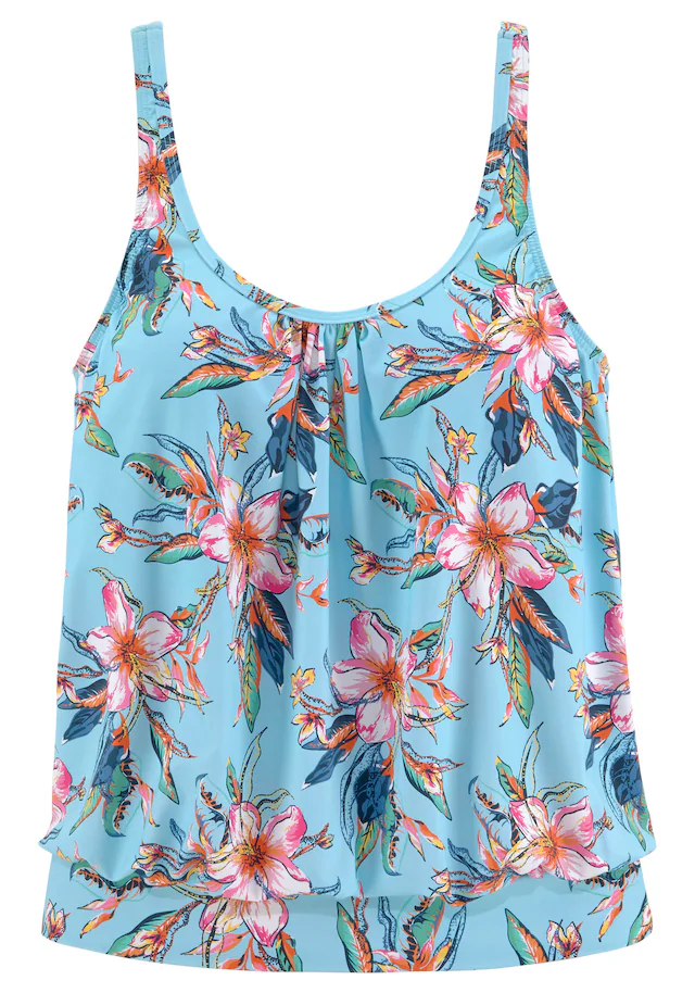 LASCANA Tankini-Top »Malia« mit lockerem Schnit und tropischem Print