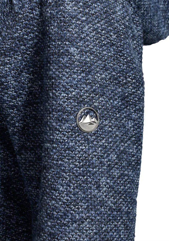 Polarino Strickmantel atmungsaktiv und wärmeisolierend. Strickoptik außen, Fleece innen.