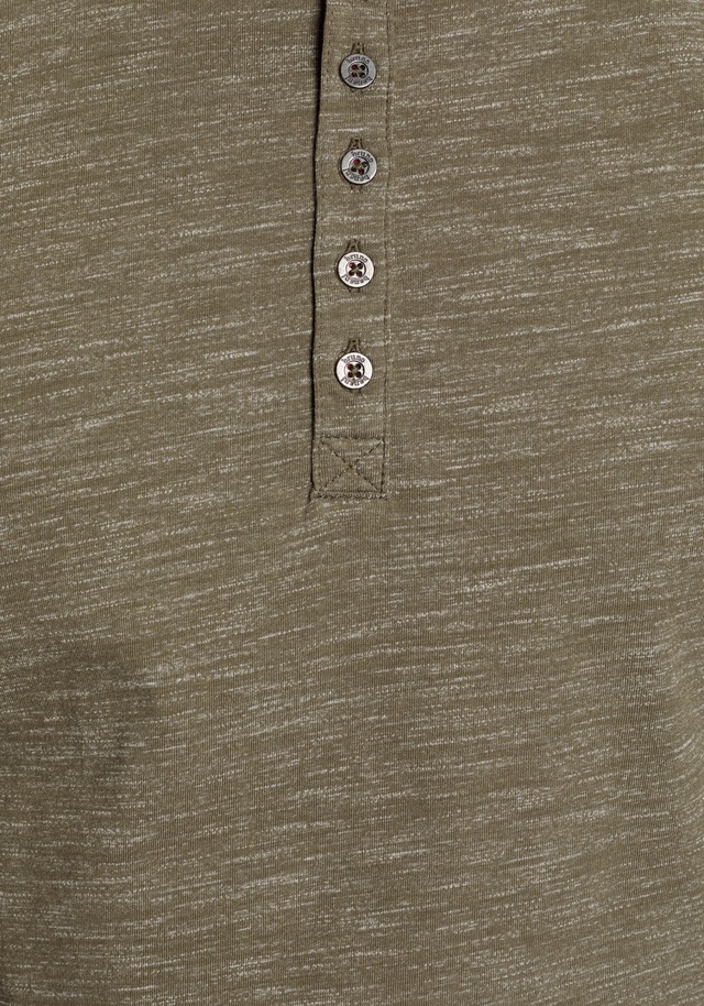 Bruno Banani Langarmshirt »mit exklusiver Melange-Optik« Henley-Shirt mit markanter Knopfleiste