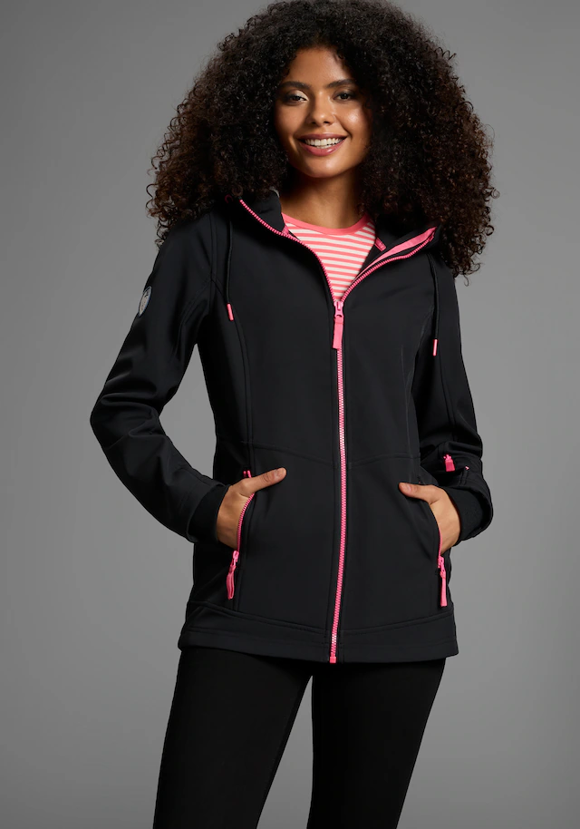 Ocean Sportswear Softshelljacke »aus recyceltem Polyester« mit Kapuze atmungsaktiv, wasserabweisend, windabweisend, Übergangsjacke
