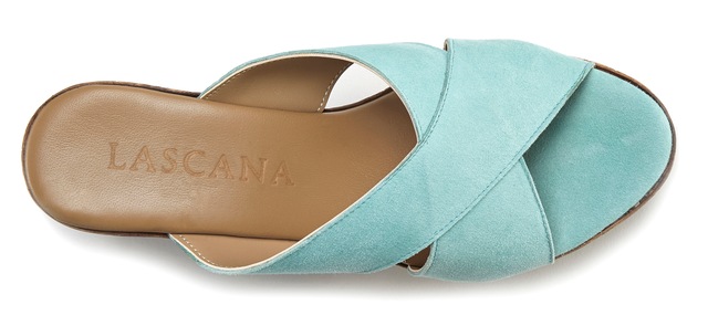 LASCANA Pantolette »Sommerschuh, offener Schuh, Sandalette, Mule,« aus Leder mit Blockabsatz in Kork-Optik