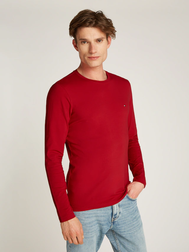 Tommy Hilfiger Langarmshirt »STRETCH SLIM FIT LONG SLEEVE« aus Baumwollstretch