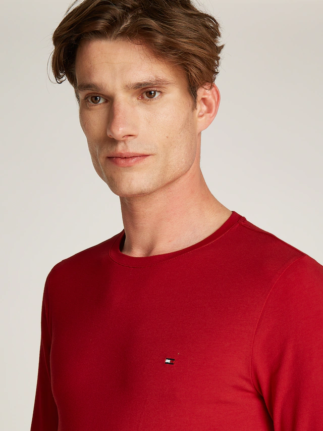 Tommy Hilfiger Langarmshirt »STRETCH SLIM FIT LONG SLEEVE« aus Baumwollstretch