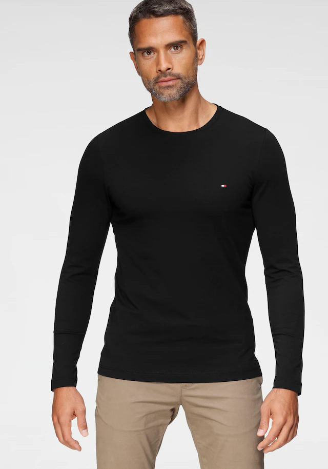 Tommy Hilfiger Langarmshirt »STRETCH SLIM FIT LONG SLEEVE« aus Baumwollstretch
