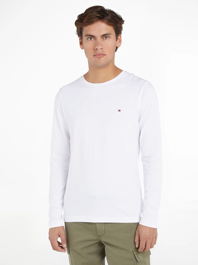 Tommy Hilfiger Langarmshirt »STRETCH SLIM FIT LONG SLEEVE« aus Baumwollstretch