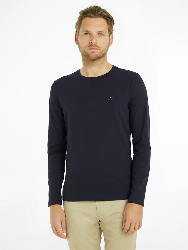 Tommy Hilfiger Langarmshirt »STRETCH SLIM FIT LONG SLEEVE« aus Baumwollstretch