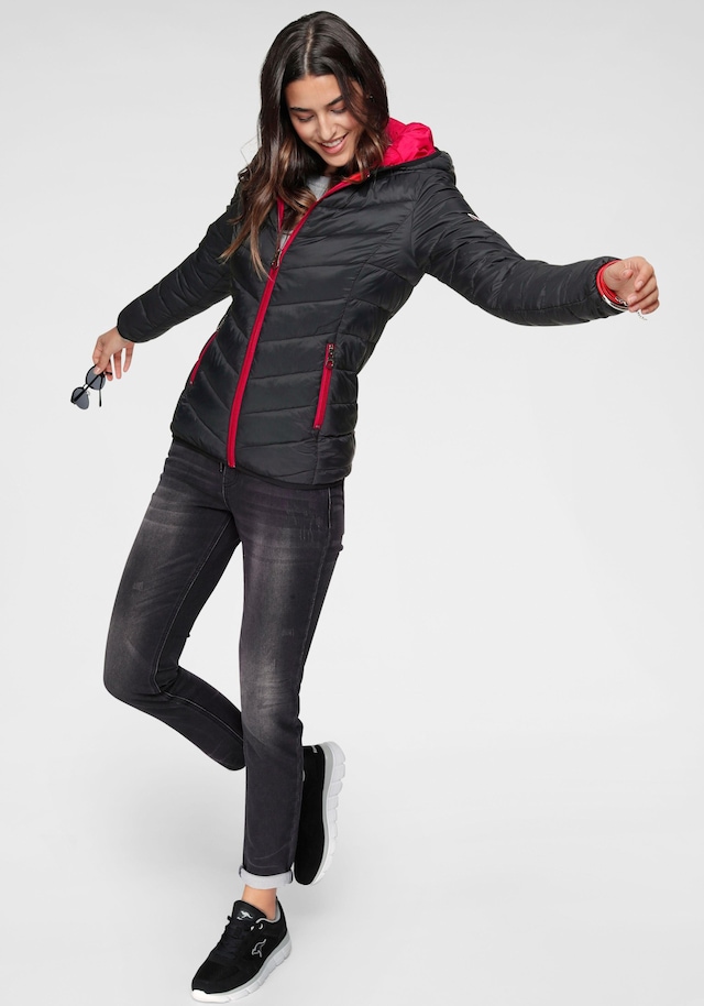 KangaROOS Steppjacke mit Kapuze mit kontrastfarbenen Details Übergangsjacken
