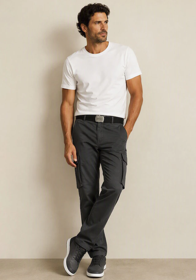 Man's World Stoffgürtel aus Textilband im zeitlosen Design - NEUE FARBE im used Look