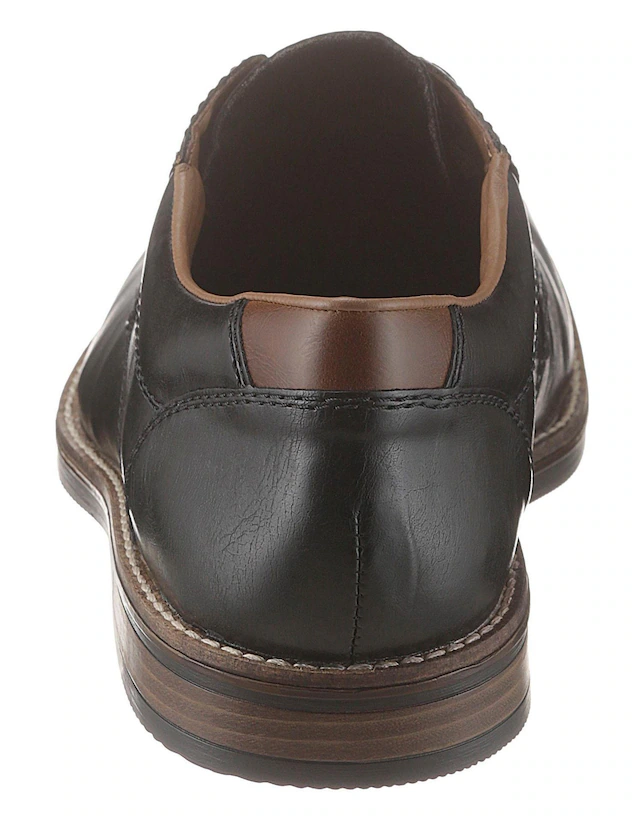 Rieker Schnürschuh mit modischen Ziernähten, Freizeitschuh, Halbschuh, Schnürschuh