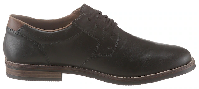 Rieker Schnürschuh mit modischen Ziernähten, Freizeitschuh, Halbschuh, Schnürschuh