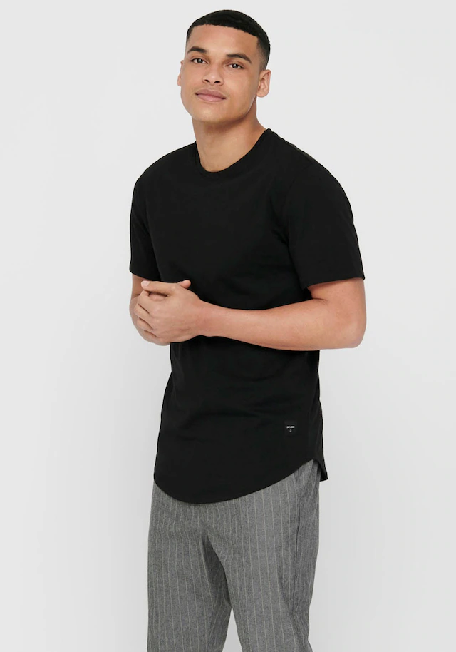 ONLY & SONS Rundhalsshirt »ONSMATT LONGY SS TEE NOOS«